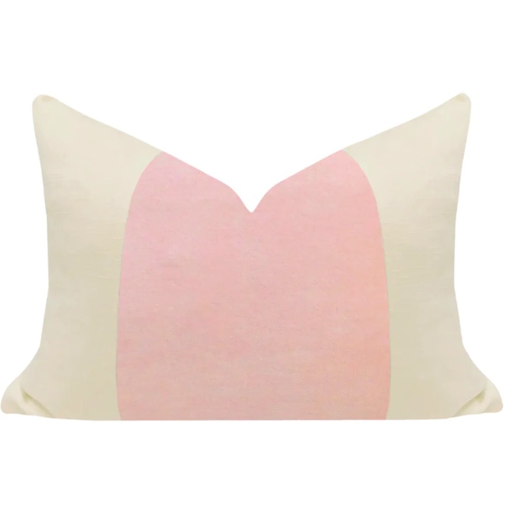 Laura Park pink velvet lumbar pillows. Set of 2. Sold out Online